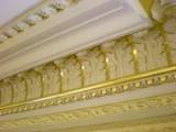 Detail 24K Gold leaf on plaster molding